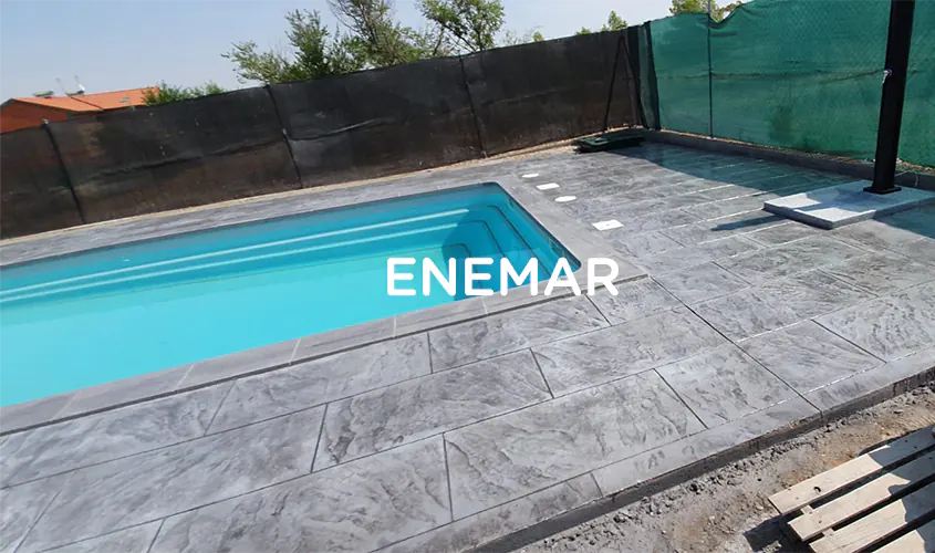 Obra de hormigón impreso en Cabañas de la Sagra Toledo